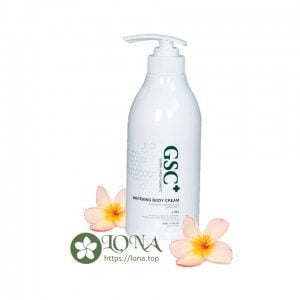 Kem ủ tắm trắng Hàn Quốc 500ml Whitening Body Cream GSC - thông tin nhận diện