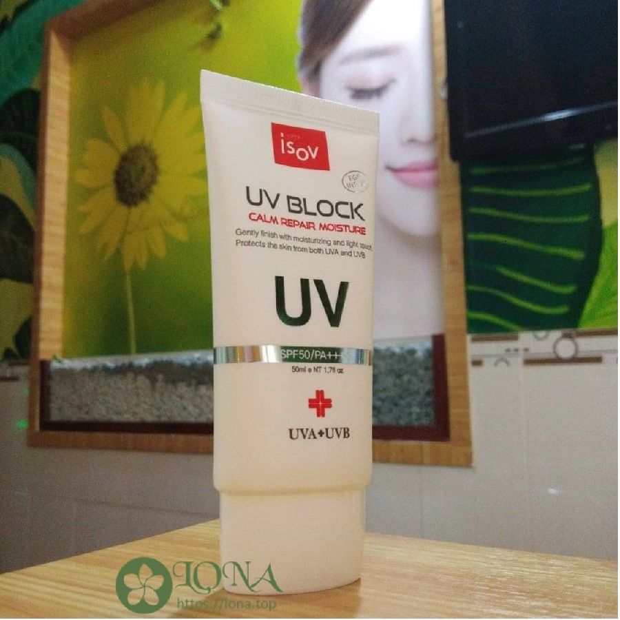 Kem chống nắng Uv Block SPF 50 ISOV - thông tin nhận diện