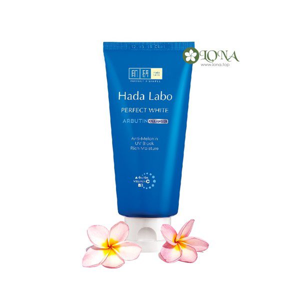 Kem rửa mặt Hadalabo Perfect White Arbutin nhẹ nhàng loại sạch bụi bẩn, dưỡng trắng da hoàn hảo