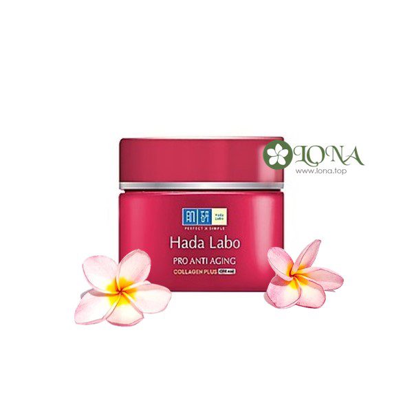 Kem Hadalabo Pro Anti Aging Collagen Plus dưỡng chuyên biệt da lão hóa, giúp làm mờ các vết sạm nám, dưỡng da trắng mượt hòa hảo