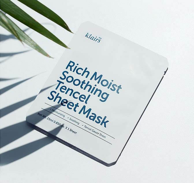 Klairs Rich Moist soothing tencel sheet mask