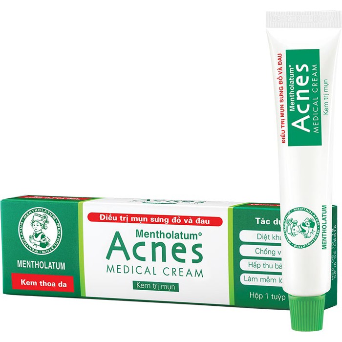kem điều trị mụn sưng đỏ acnes medical cream