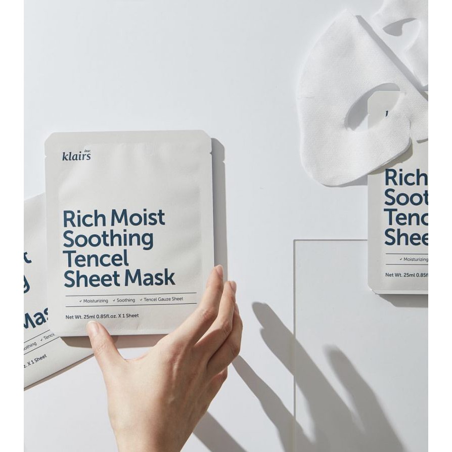 Klairs Rich Moist soothing tencel sheet mask