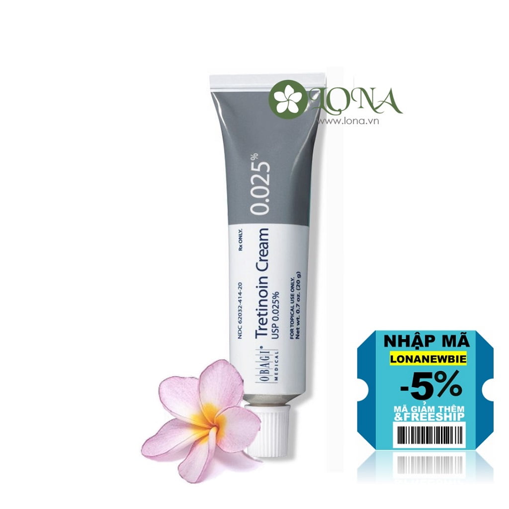 Kem điều trị mụn lão hoá da Tretinoin 0025% công dụng và cách dùng