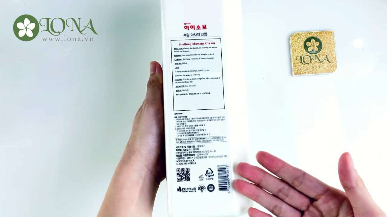 Kem Massage ISOV PH Balance Soothing Cream - thông tin nhận diện