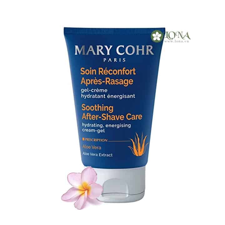 Hình ảnh thể hiện hiệu quả của Kem làm dịu sau khi cạo râu Mary Cohr, minh chứng cho Dịch vụ làm đẹp Mary Cohr chất lượng