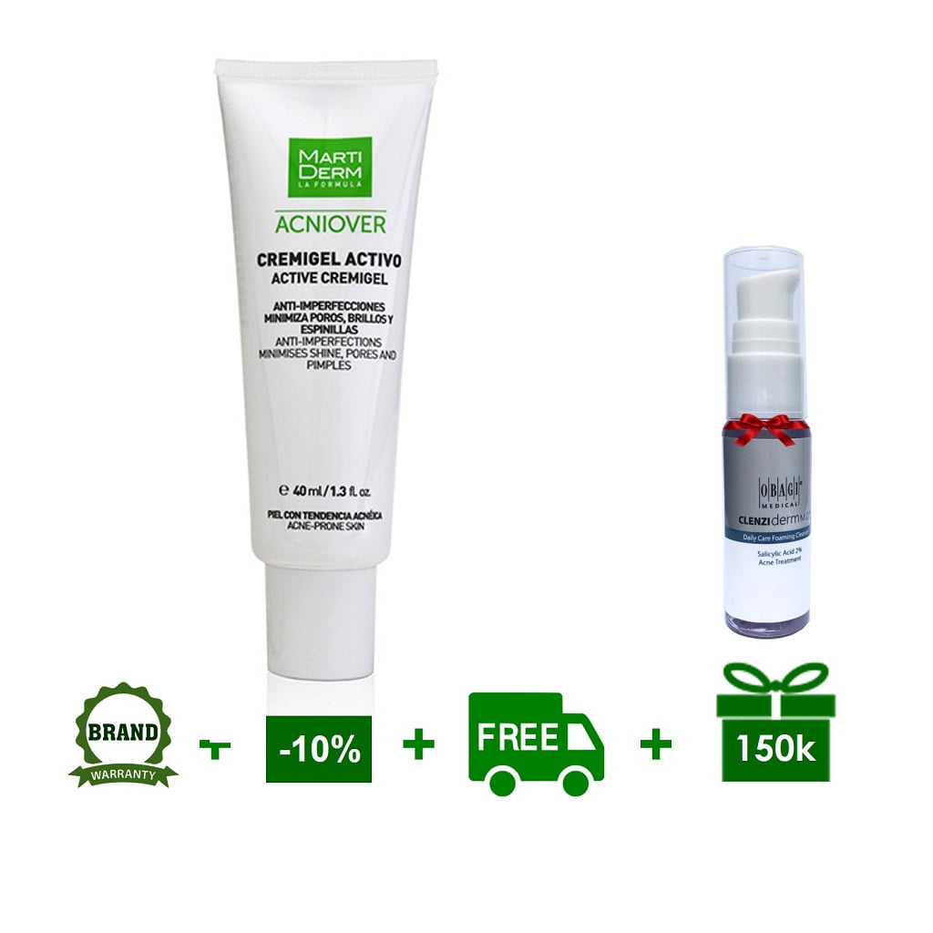 Acniover Cremigel Active Kem dưỡng giảm nhờn mụn chính hãng