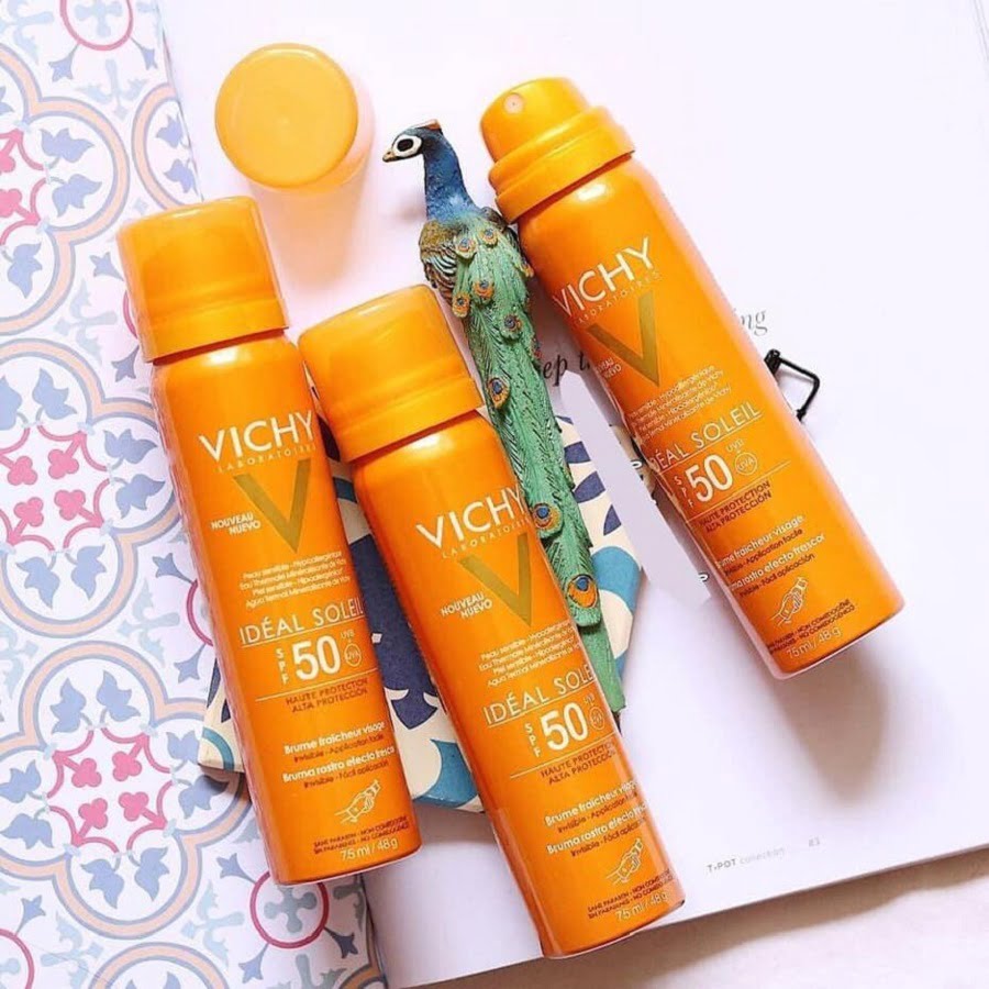 Xịt khoáng chống nắng Ideal Soleil SPF 50 UVB UVA chính hãng