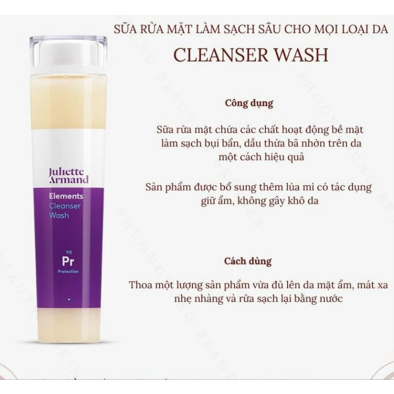 Sữa rửa mặt Juliette Armand Clearser Wash