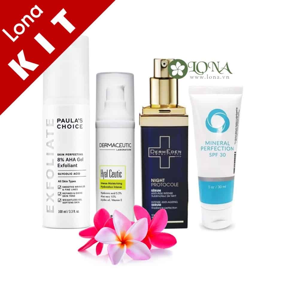 bộ chăm sóc cấp ẩm cho da khô Dermaceutic