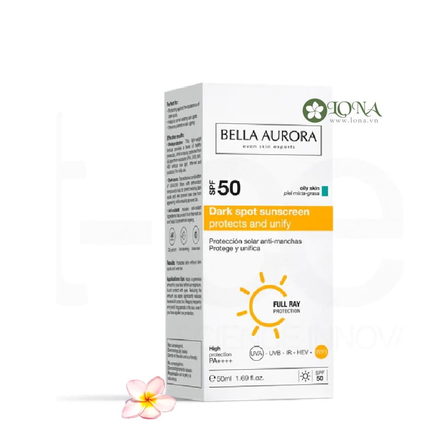 Kem chống nắng Bella Aurora Dark Spot Suncreen SPF 50 Combination oily skin 