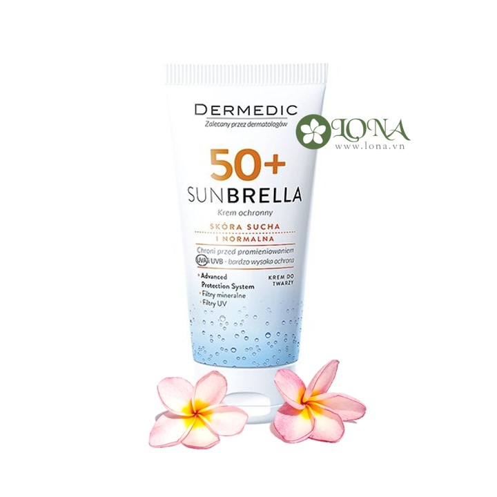 Kem chống nắng Dermedic Sunbrella SPF50 — tuýp kem chống nắng cho da khô