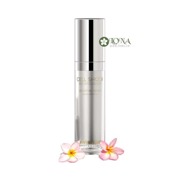 Hình ảnh này cho thấy swissline với Swissline Serum CS AI Essential, khẳng định vị thế của mỹ phẩm Thụy Sĩ trong lĩnh vực chăm sóc da cao cấp; sản phẩm chống lão hóa này kết hợp kem dưỡng Swissline tiên tiến giúp làn da được trẻ hóa và phục hồi tối ưu.