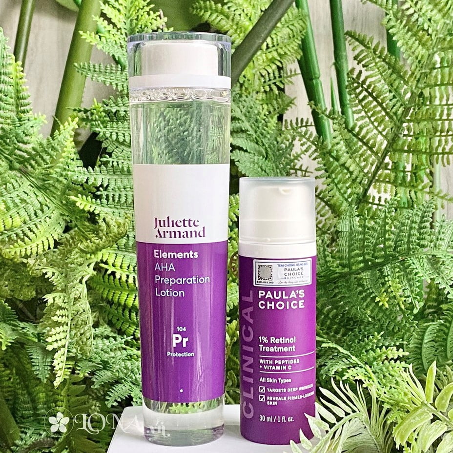 kết hợp AHA và retinol