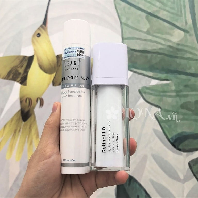 Kết hợp Retinol và Benzoyl Peroxide
