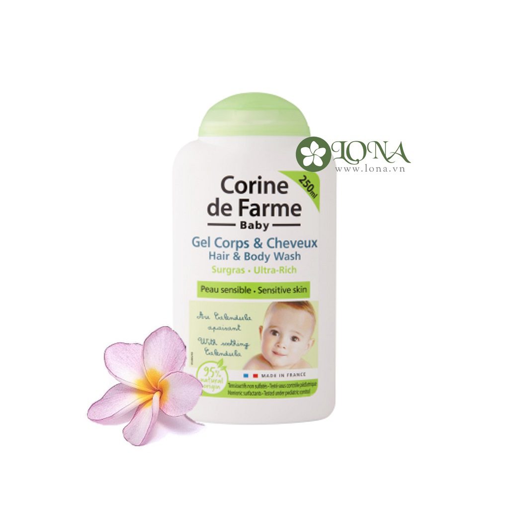 sữa tắm làm dịu da nhạy cảm Corine de Farme