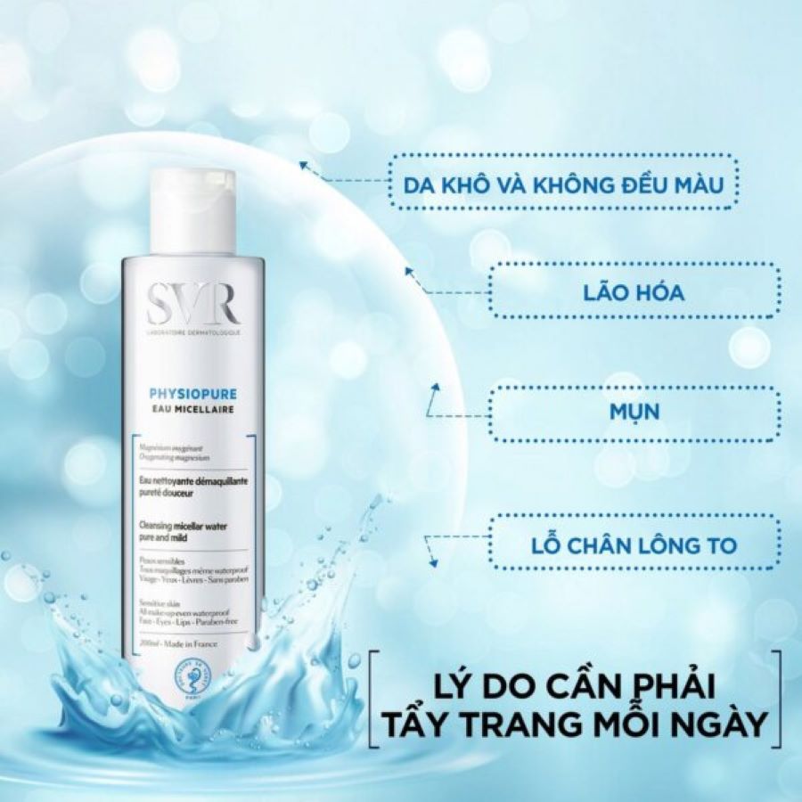 sản phẩm chăm sóc làm sạch da dịu nhẹ SVR