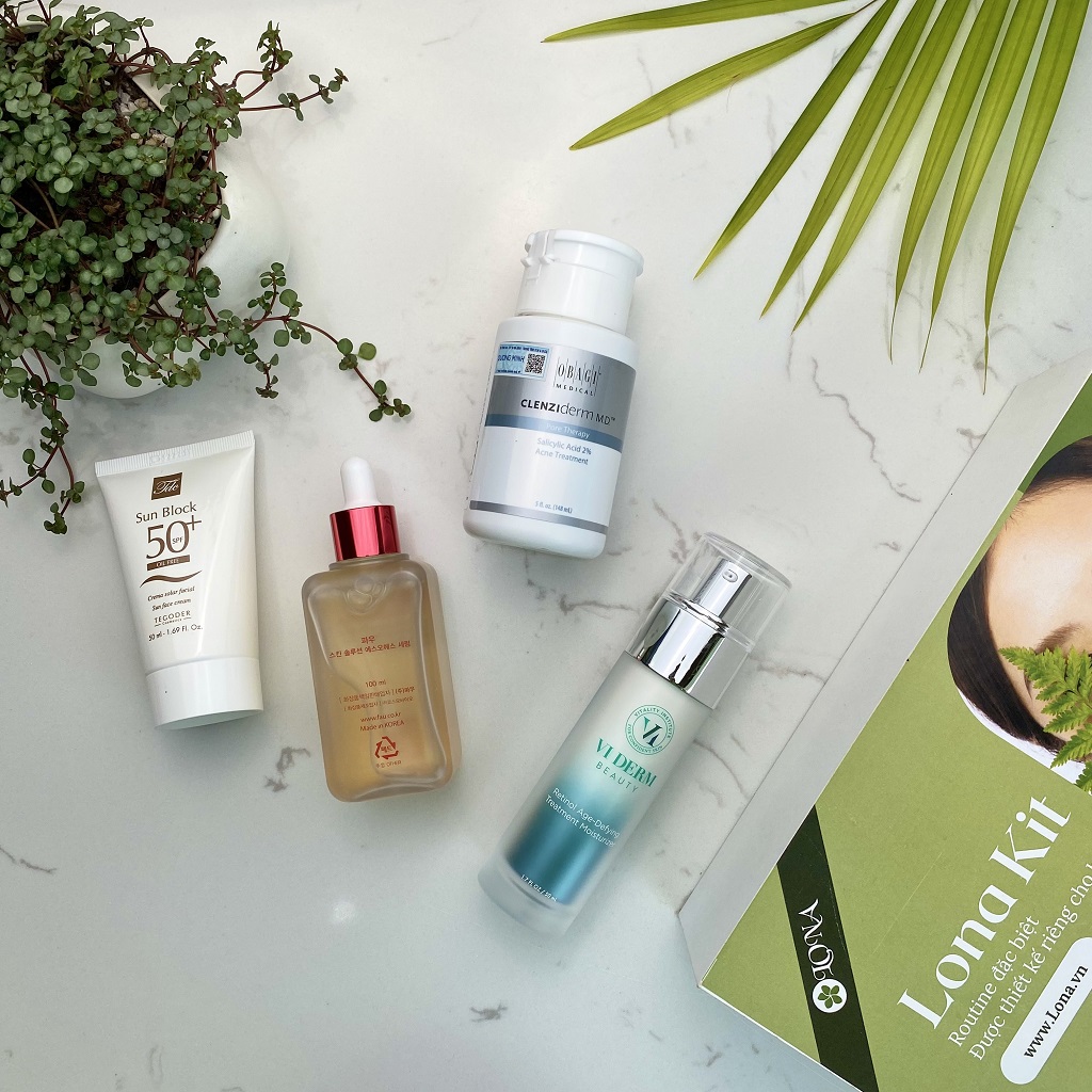 bộ chăm sóc chứa azelaic acid