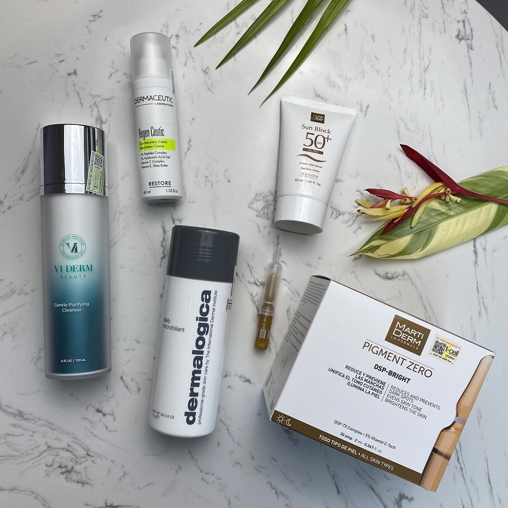 bộ chăm sóc làm sáng và đều màu da Dermaceutic