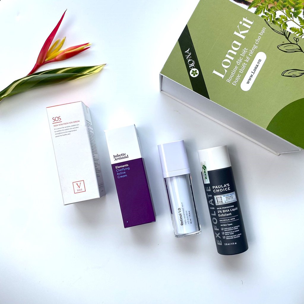 bộ chăm sóc chứa retinol