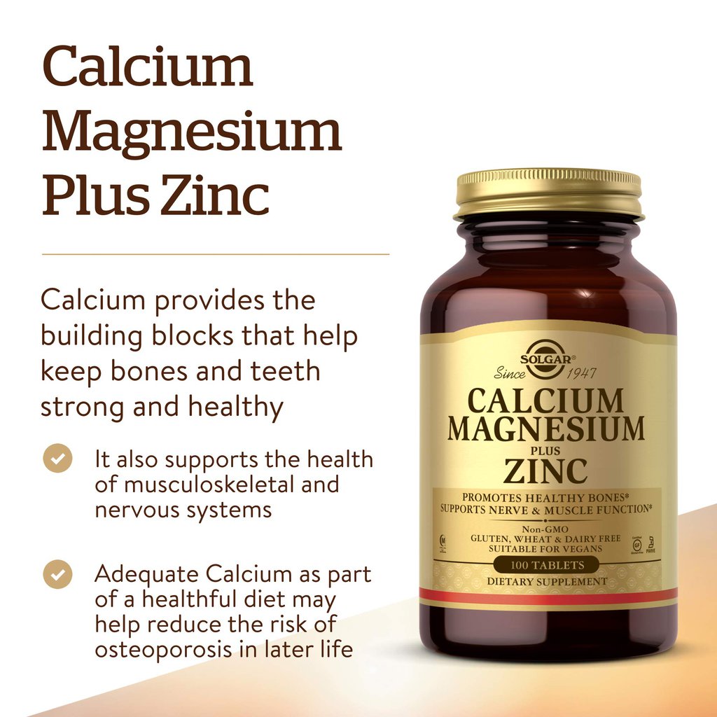 Solgar Calcium Magnesium Plus Zinc