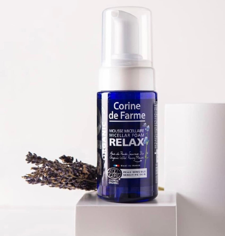 Sữa rửa mặt CORINE DE FARME Organic Micellaire Foam Relax 