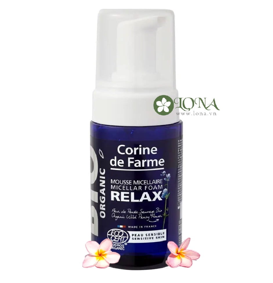 Sữa rửa mặt CORINE DE FARME Organic Micellaire Foam Relax 