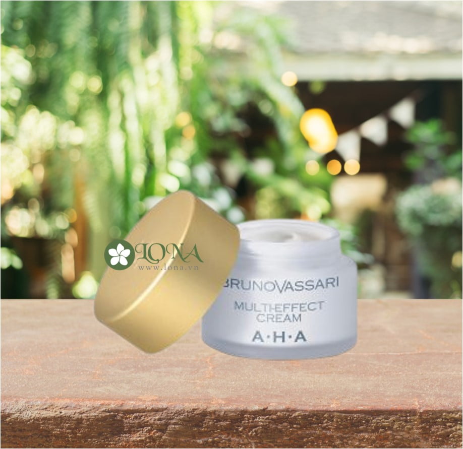 Hiệu quả của bruno vassari aha Multi Effect Cream trên da