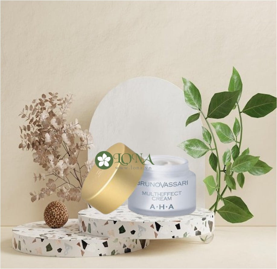 Quy trình sử dụng bruno vassari aha Multi Effect Cream trên da