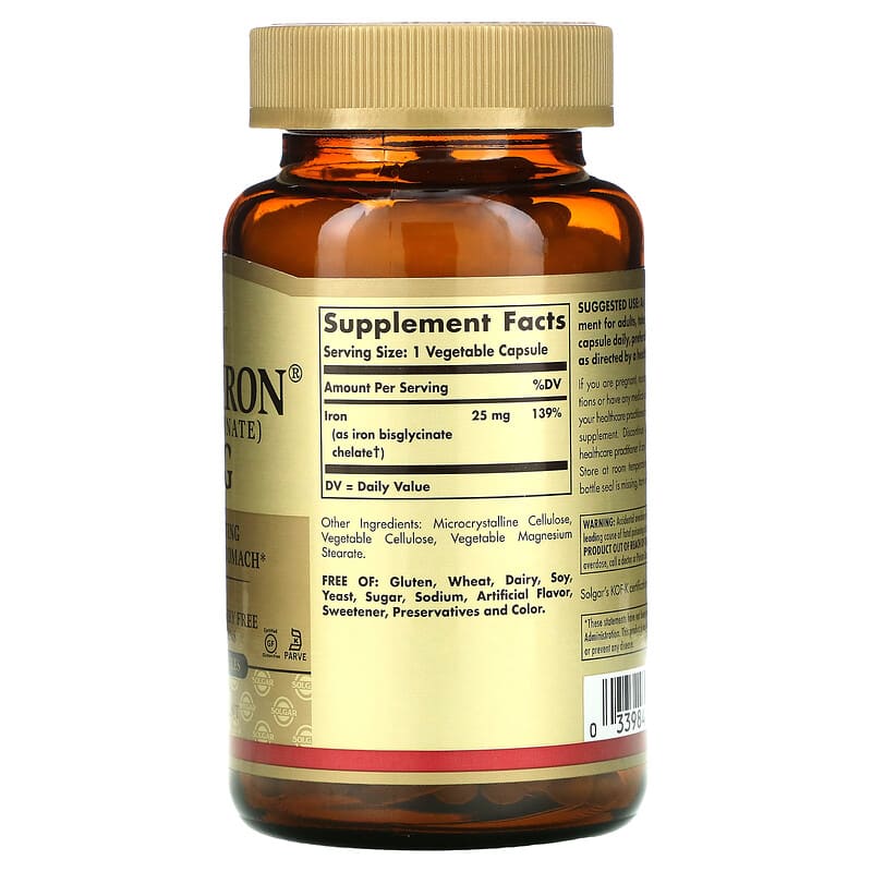 Solgar Gentle Iron 25 mg