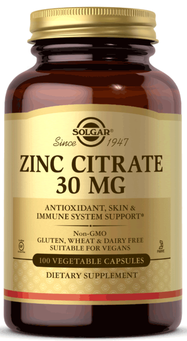Zinc citrate 30 mg Solgar