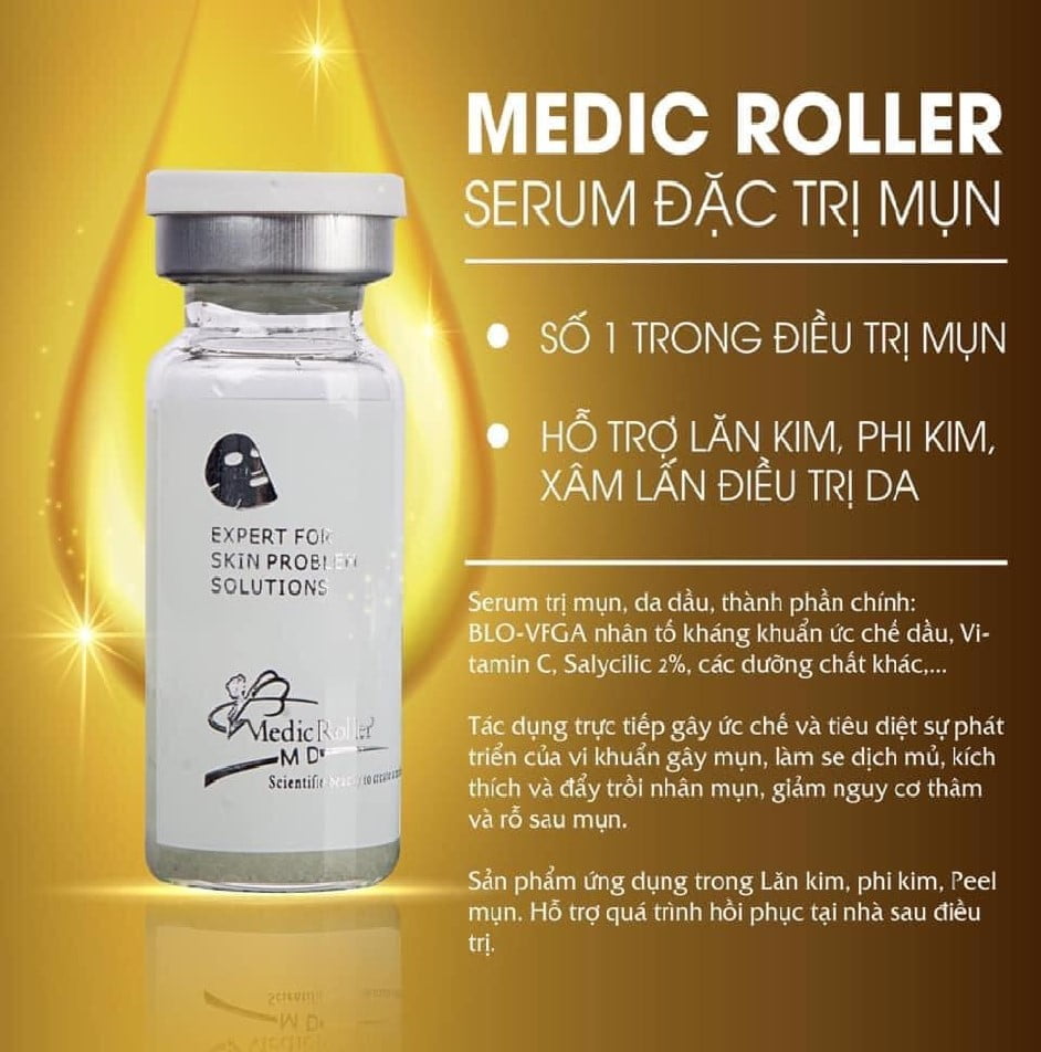 Serum Trị Mụn Medic Roller Pit Acne Contractive chính hãng