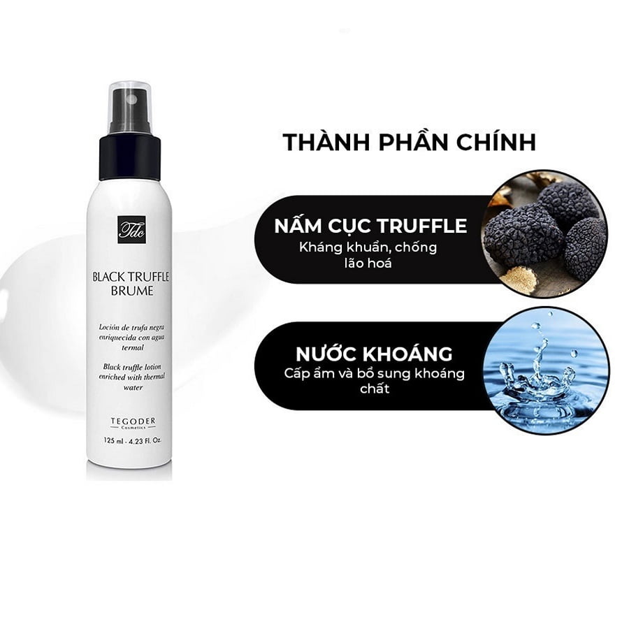 Xịt khoáng Tegoder Black Truffle Brume 