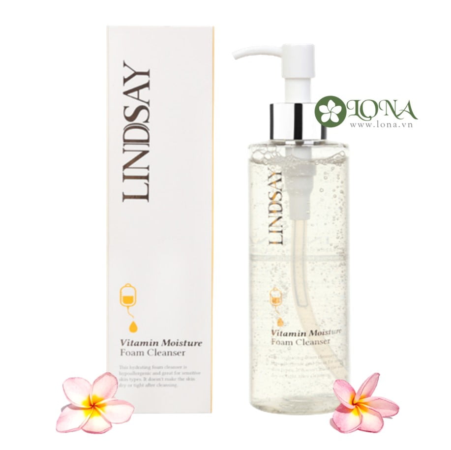 Sữa rửa mặt  Lindsay Vitamin Moisture Foam Clearnser 