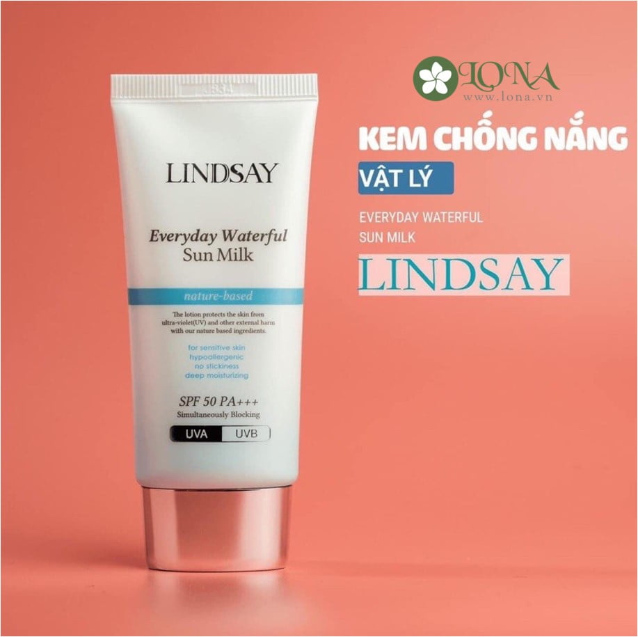 Kem Chống Nắng Lindsay Everyday Waterful Sun Milk SPF50 PA 