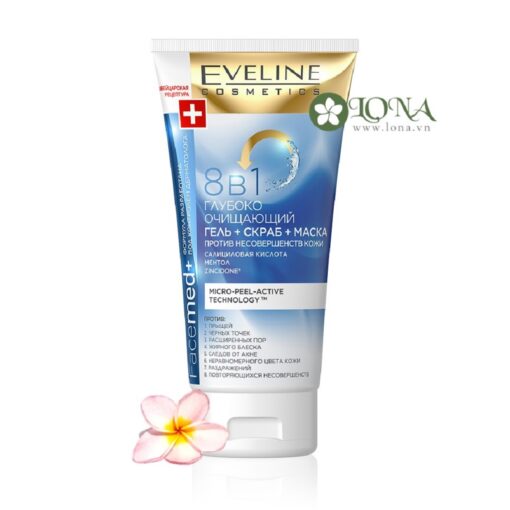 Gel rửa mặt tẩy da chết 8 in 1 Eveline