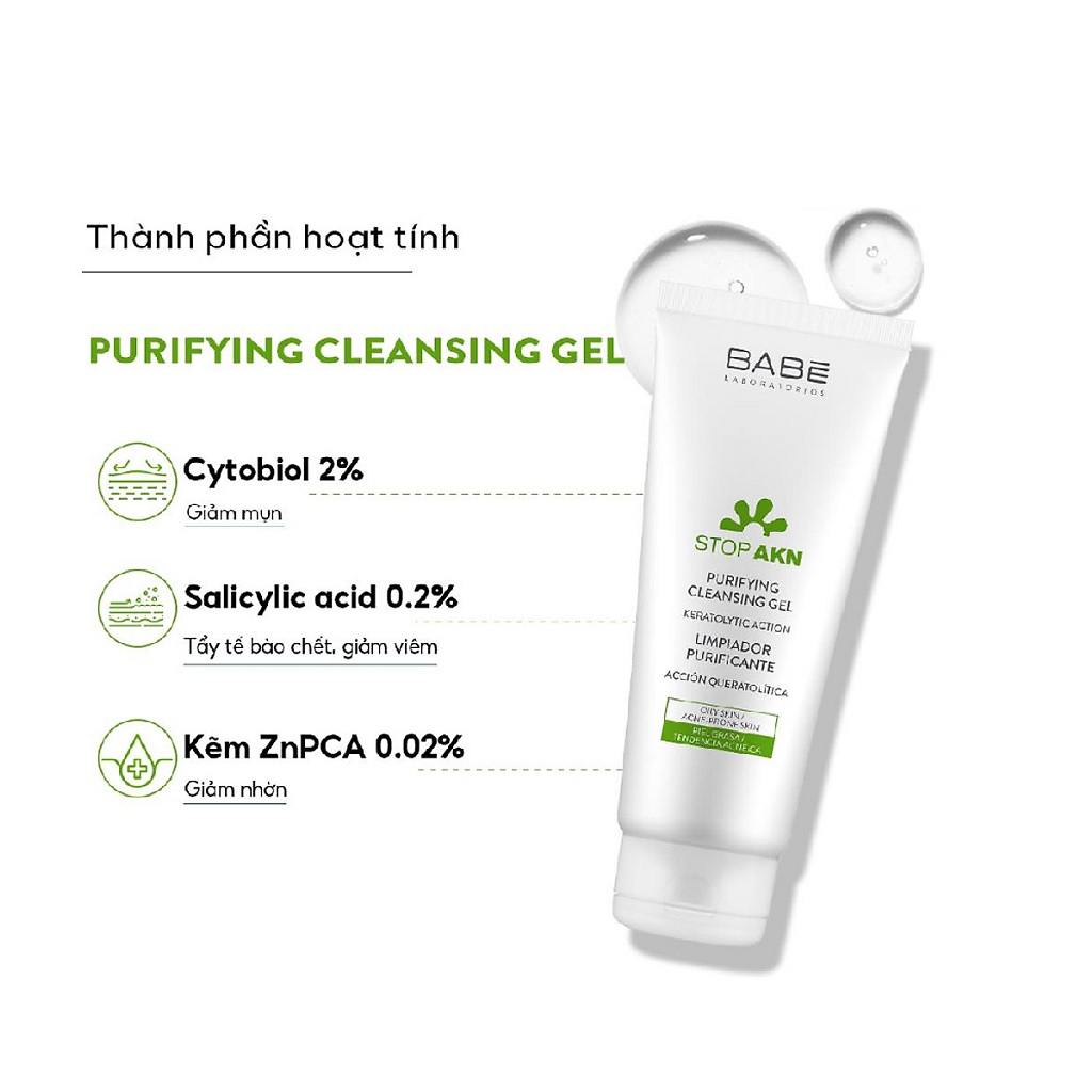 Stop AKN Purifying Cleansing Gel Hỗ trợ trị mụn