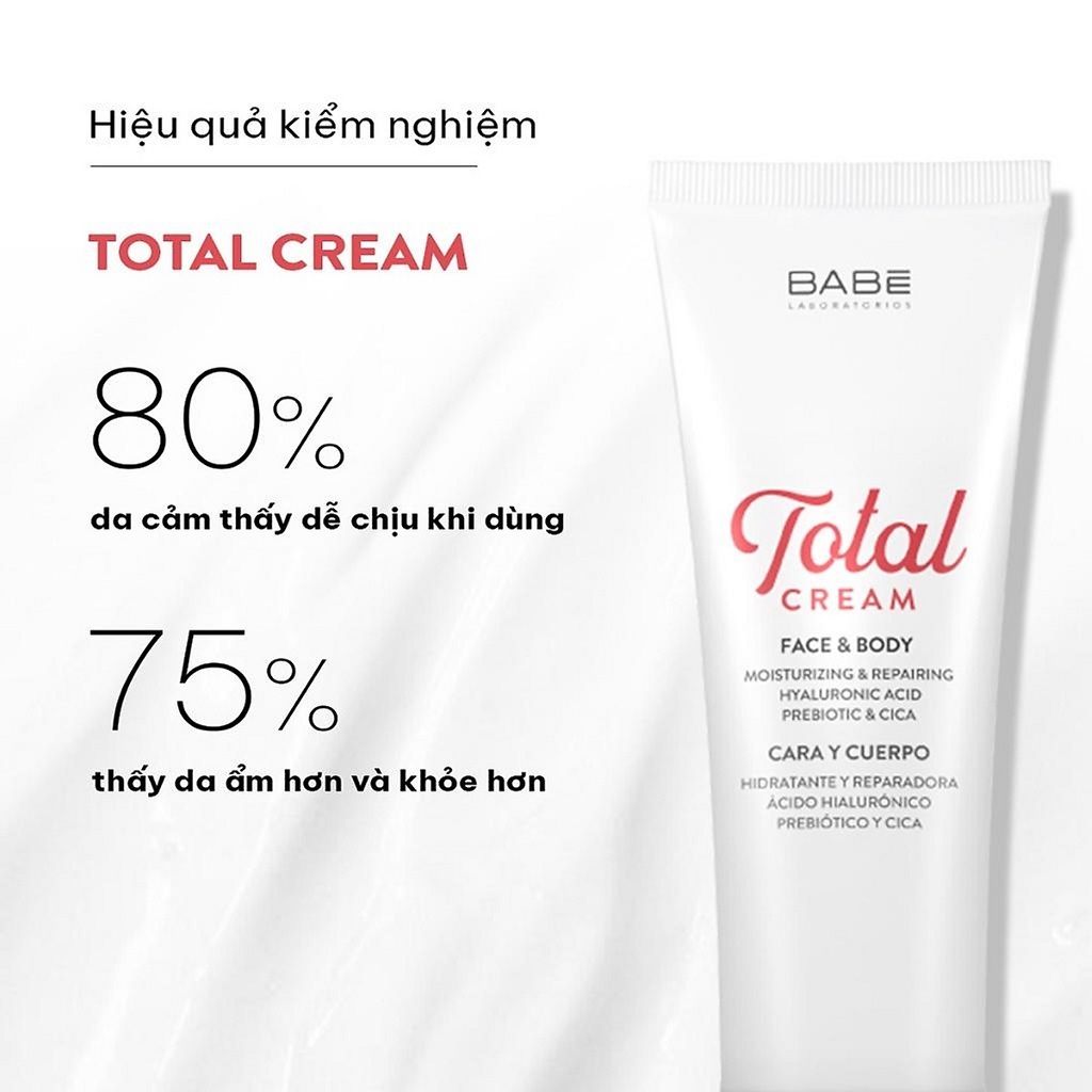 Hướng dẫn sử dụng Kem phục hồi babe total cream đúng cách