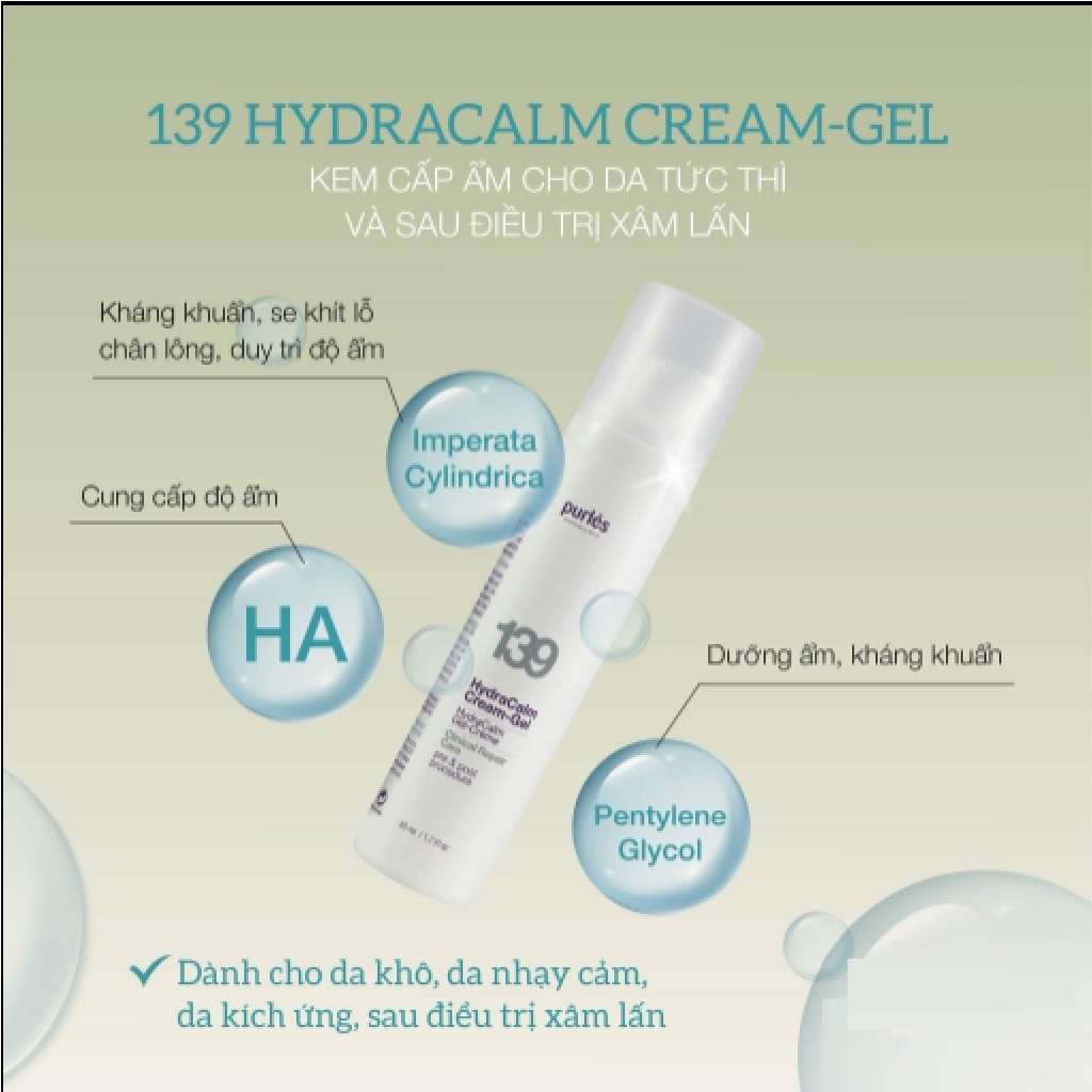 Kem dưỡng ẩm HydraCalm 50ml Purles 139 