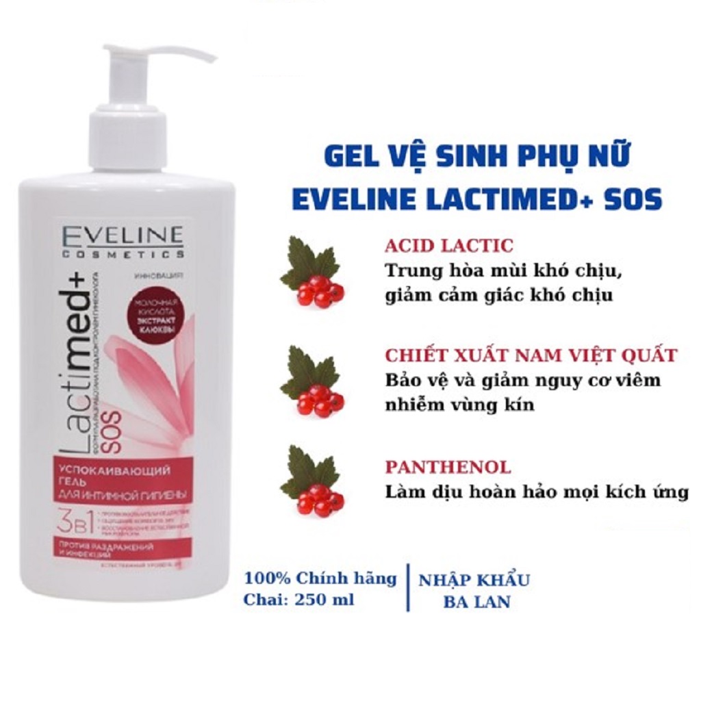 Gel vệ sinh phụ nữ Lactimed Eveline 