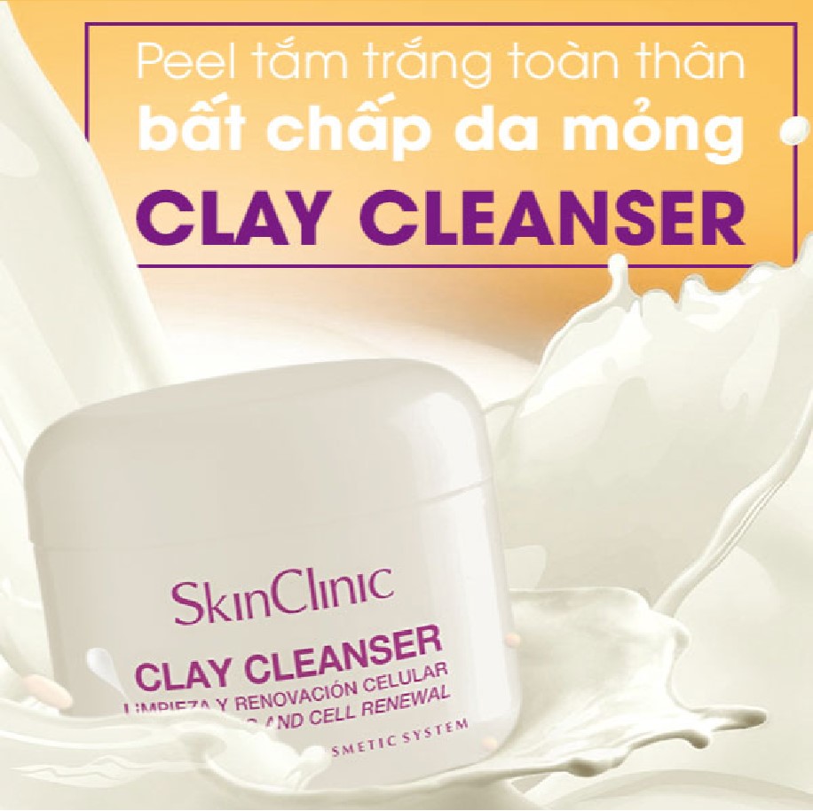 Sử dụng Clay Cleanser Skinclinic cho lưng và mặt