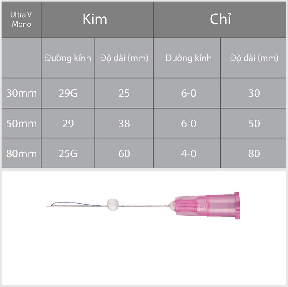 Ultra V Mono PDO 30 40mm dạng sợi 