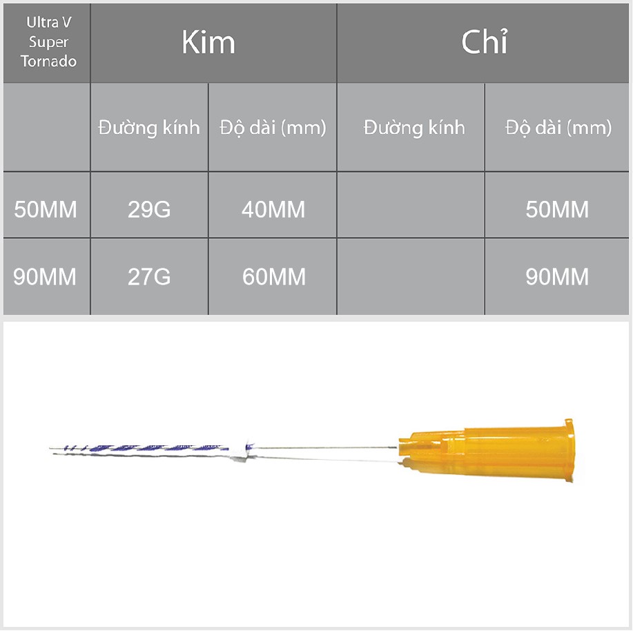 Ultra V Tornado PCL 90mm dạng sợi 