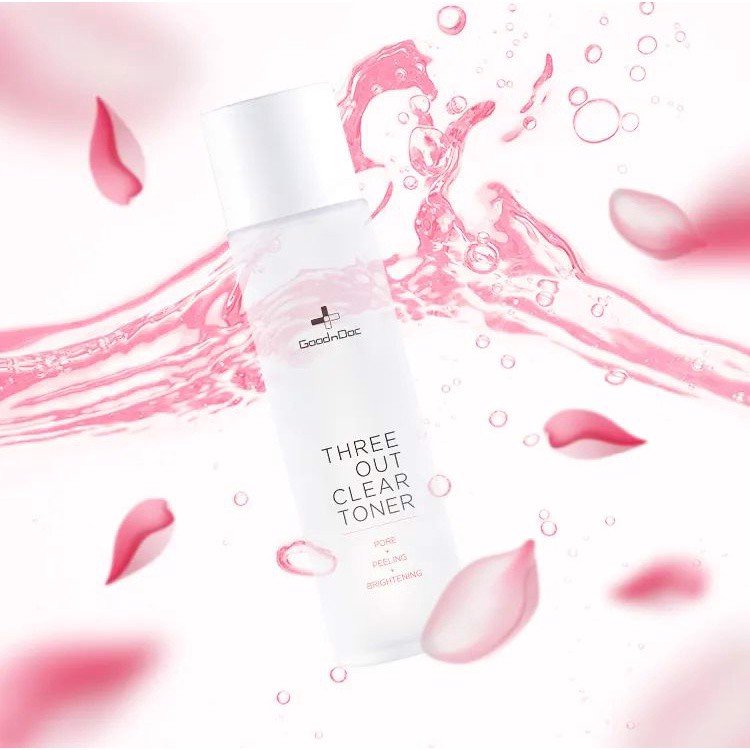 Nước hoa hồng GoodnDoc Three Out Clear - hướng dẫn sử dụng