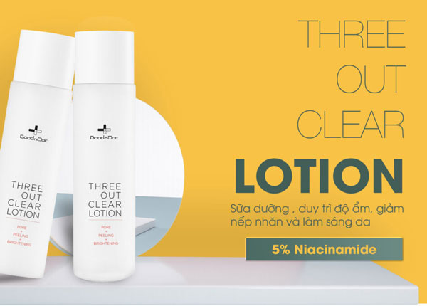 Sữa dưỡng ẩm GooDndoc Three Out Clear Lotion 