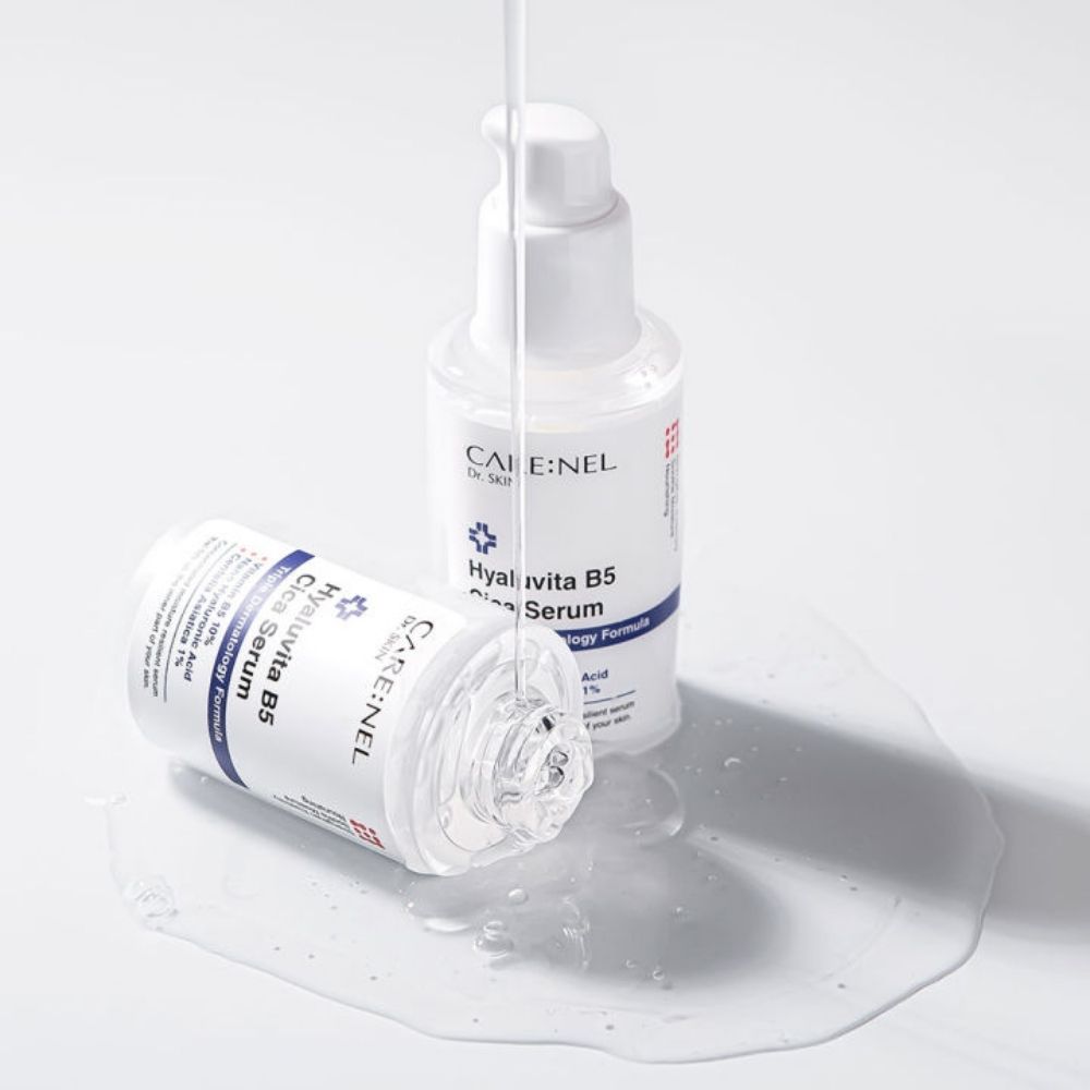 Sản phẩm serum phục hồi da Care:nel Hyaluvita B5 Cica 30ml với tinh chất đặc trưng, mờ mụn và sẹo