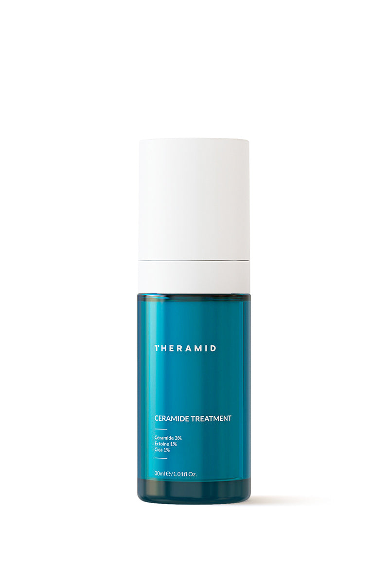 Hình ảnh chuyên sâu của liệu trình ceramide, cho thấy ceramide dưỡng da và tăng cường hàng rào bảo vệ da.
