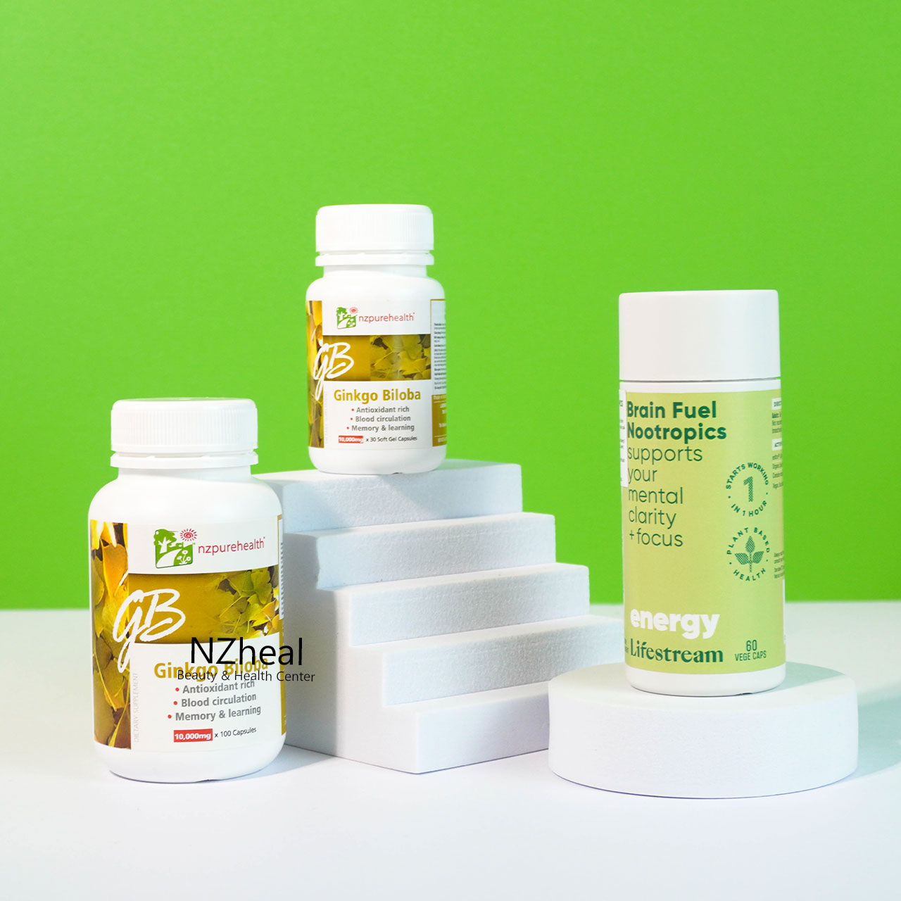 Bộ đôi bổ não, tăng tập trung Lifestream Brain Fuel Nootropics và Ginkgo Biloba NZPureHealth