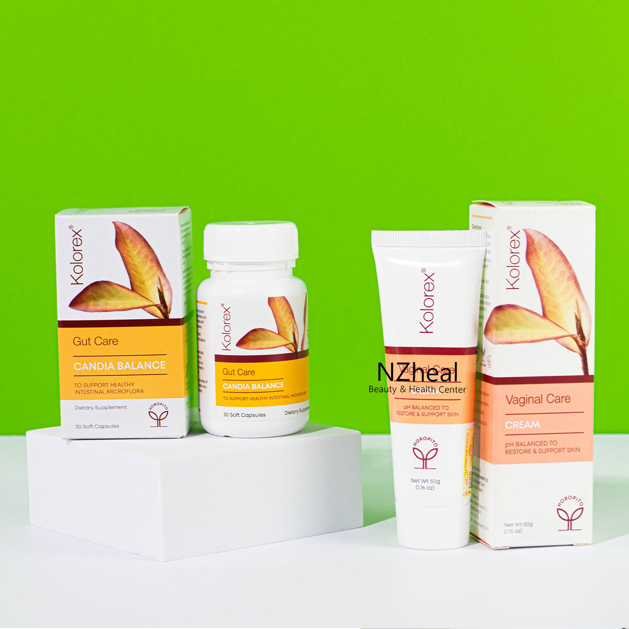Bộ đôi Kolorex (Uống - Bôi): Viên uống Gut Care Candida Balance và Kem thoa Kolorex Vaginal Cream