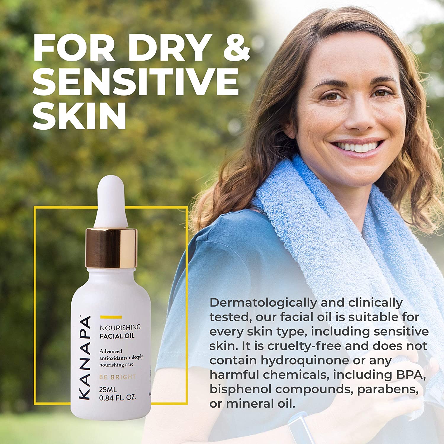 Dầu dưỡng Kanapa Nourishing Facial Oil thích hợp cho mọi loại da